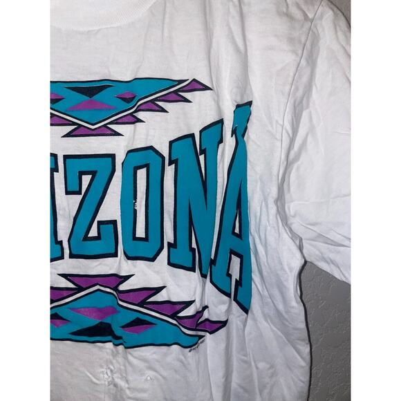 Vintage Misprint Shirt Arizona Taos Las Vegas Sample White Medium OOAK Tee - Picture 3 of 11